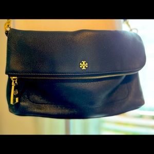 Tory Burch Navy Fold Over Cross Body
